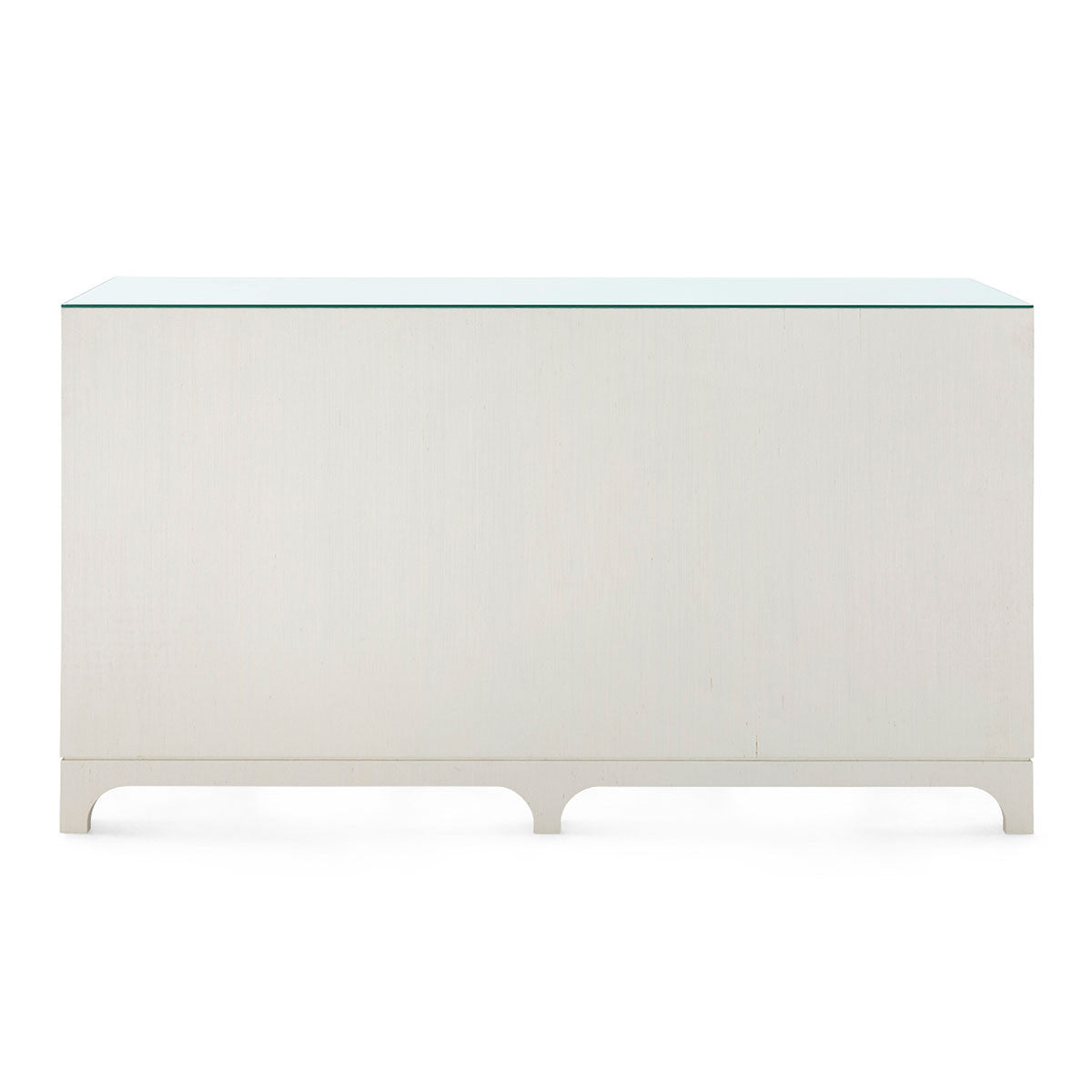 Villa & House Barrett Extra Large 8-Drawer with Glass Top, Sand White
