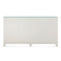 Villa & House Barrett Extra Large 8-Drawer with Glass Top, Sand White