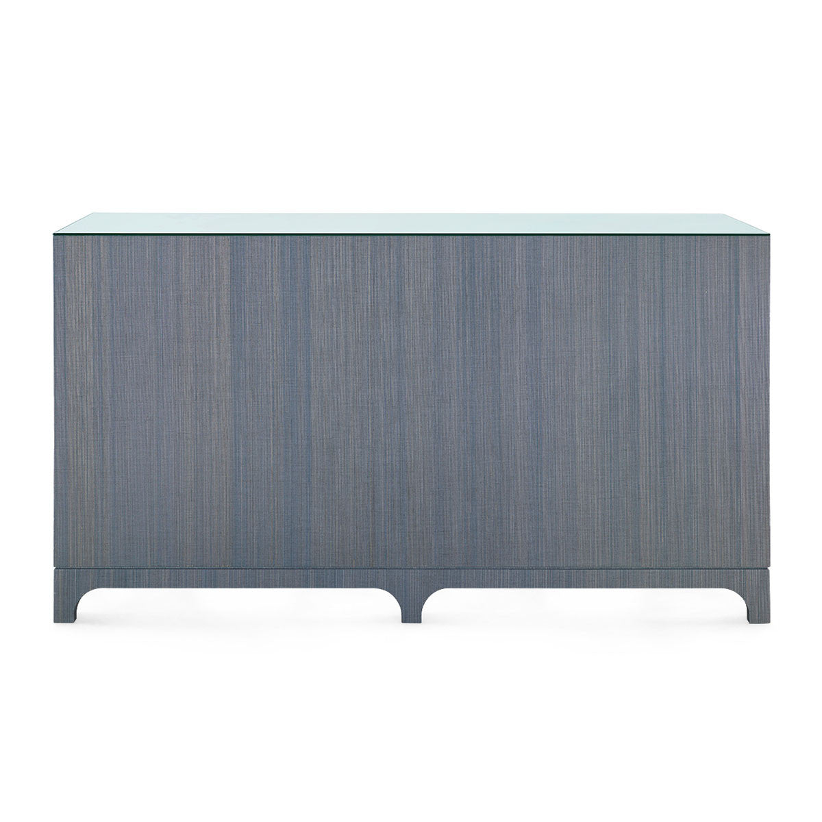 Villa & House Barrett Extra Large 8-Drawer with Glass Top, Denim Mist