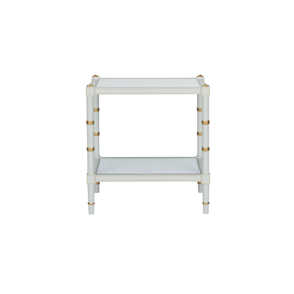 Chelsea House Conner Cane End Table - Gray
