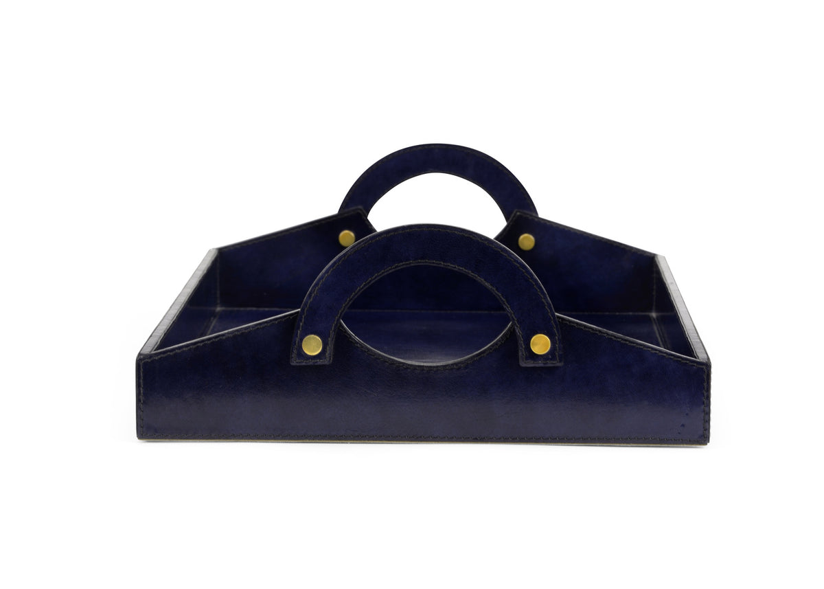 Chelsea House Leather Tray - Midnight Blue