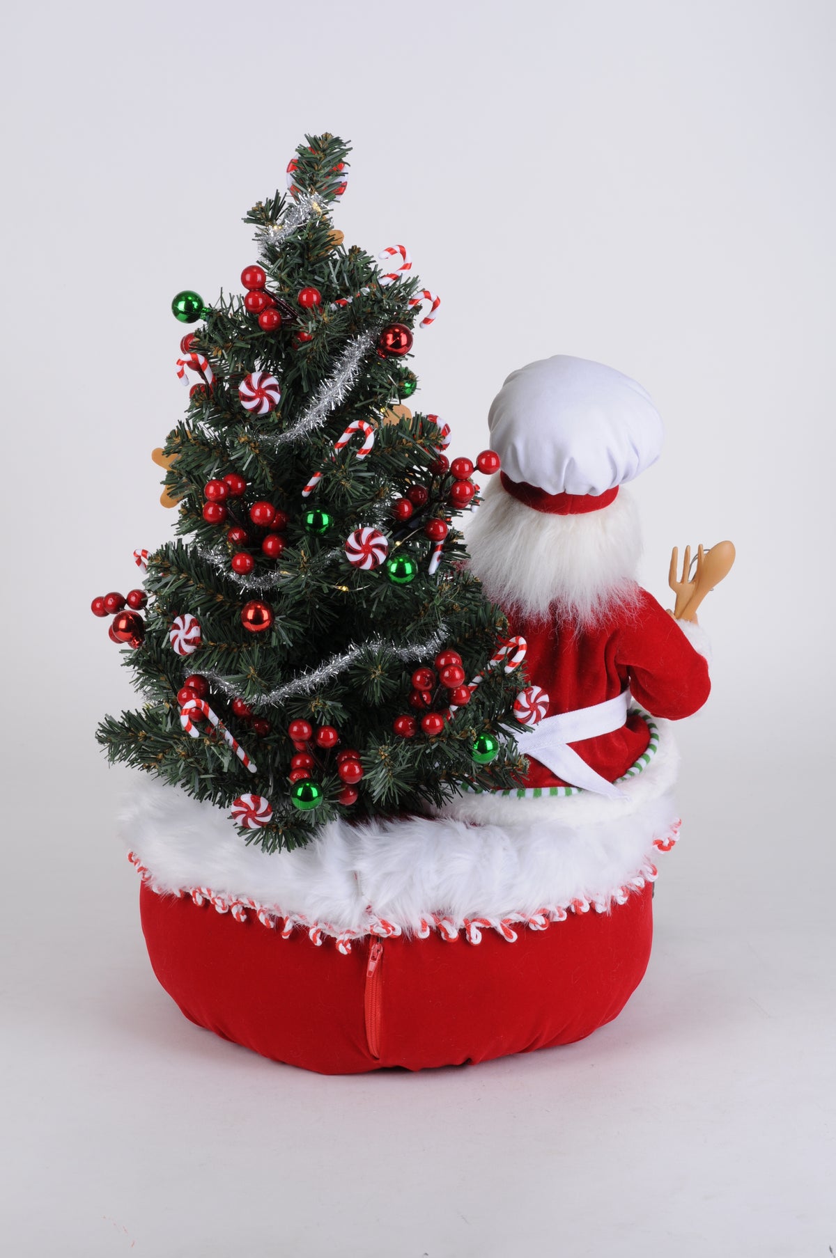 Karen Didion Lighted Gingerbread Santa Claus Bag