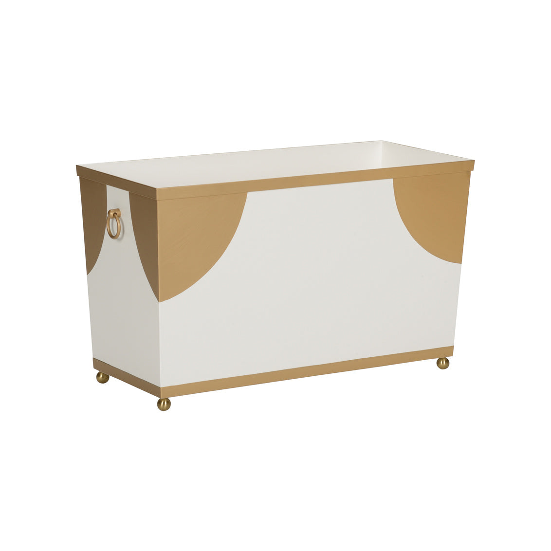 Chelsea House Plais Planter Wide - White/Gold