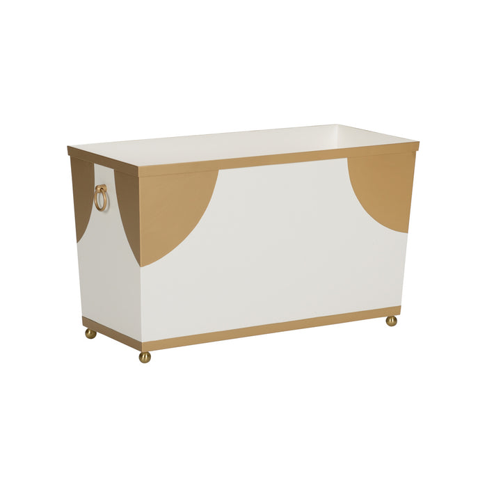 Chelsea House Plais Planter Wide - White/Gold