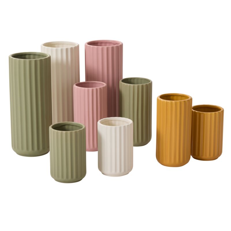 Design Shop Beam Vase 4"x 8", Set of 2