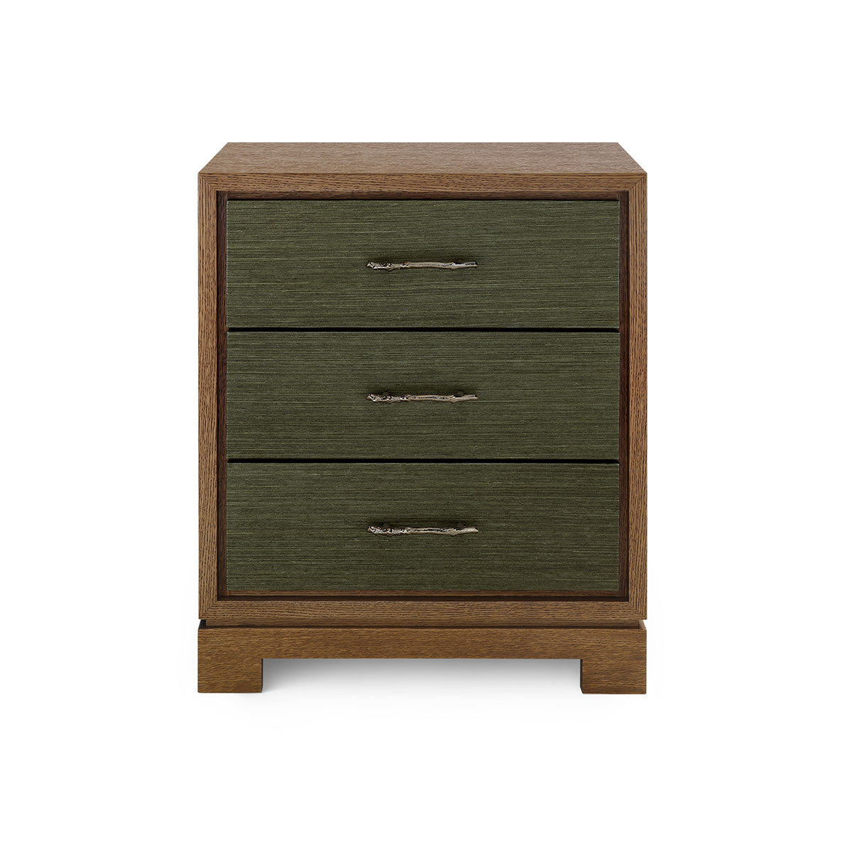 Villa & House Berkeley 3-Drawer Side Table, Deep Olive