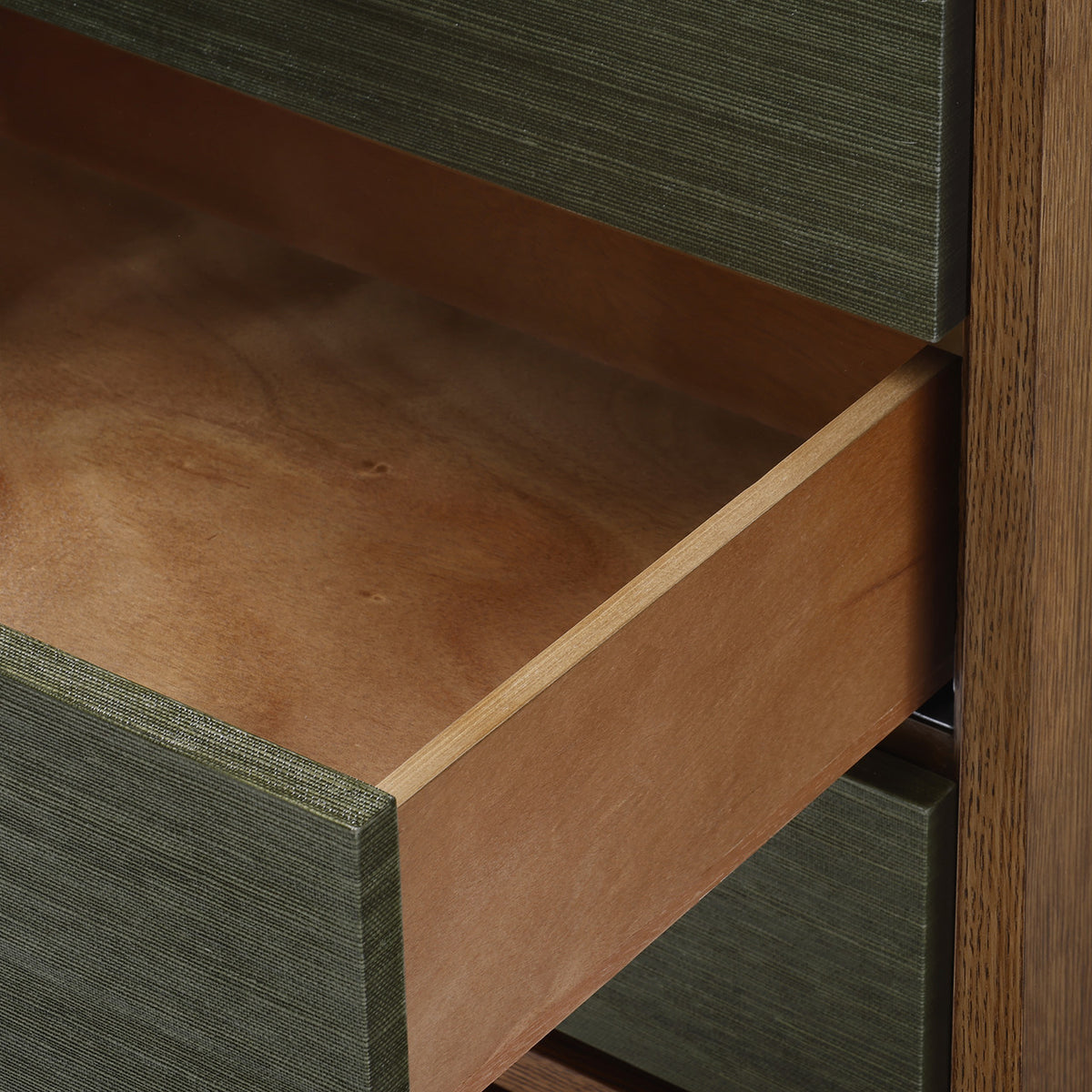 Villa & House Berkeley 3-Drawer Side Table, Deep Olive