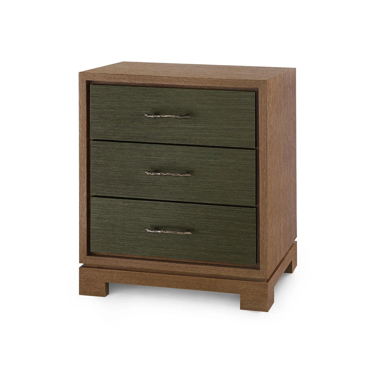Villa & House Berkeley 3-Drawer Side Table, Deep Olive