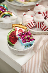 Design Shop Berry Basket Ornament 2.75"x 3.25", Set of 6