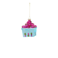 Design Shop Berry Basket Ornament 2.75"x 3.25", Set of 6