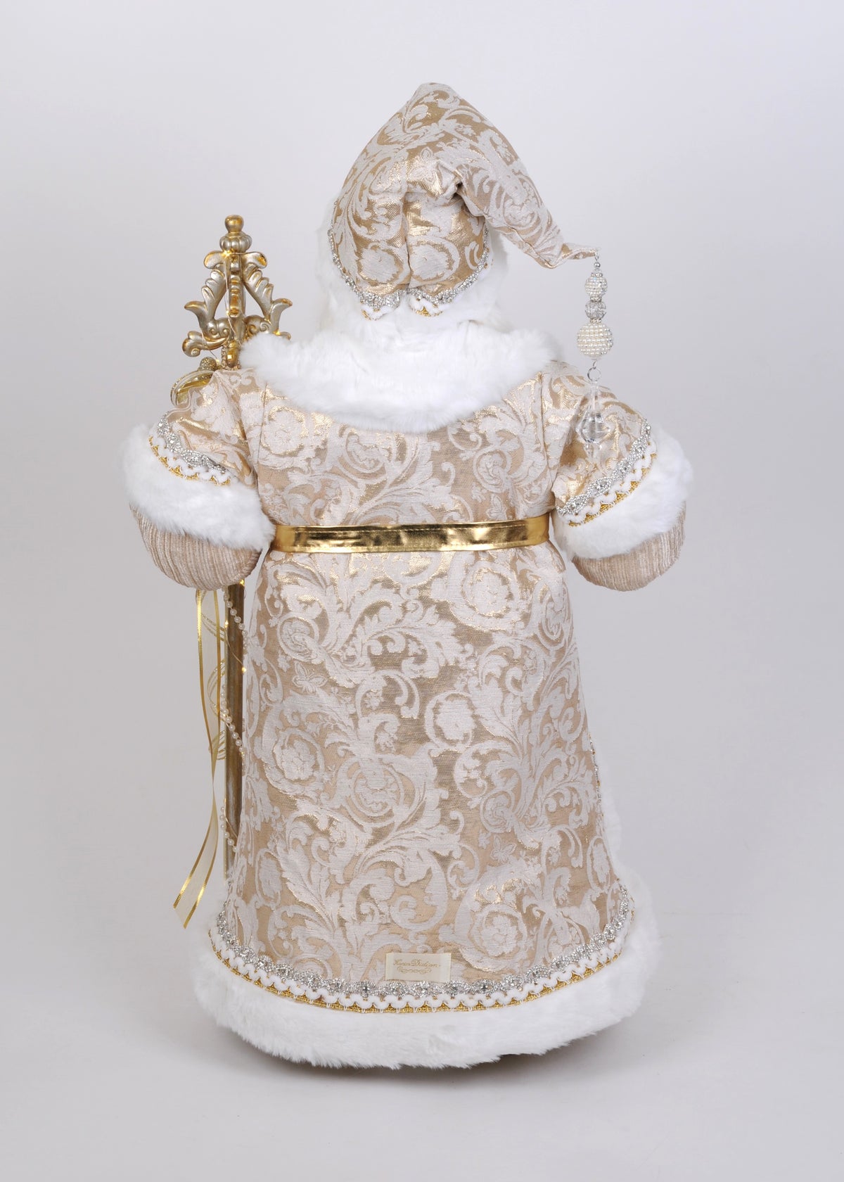 Karen Didion Lighted Gold Couture Santa