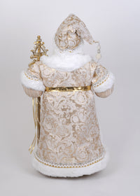 Karen Didion Lighted Gold Couture Santa