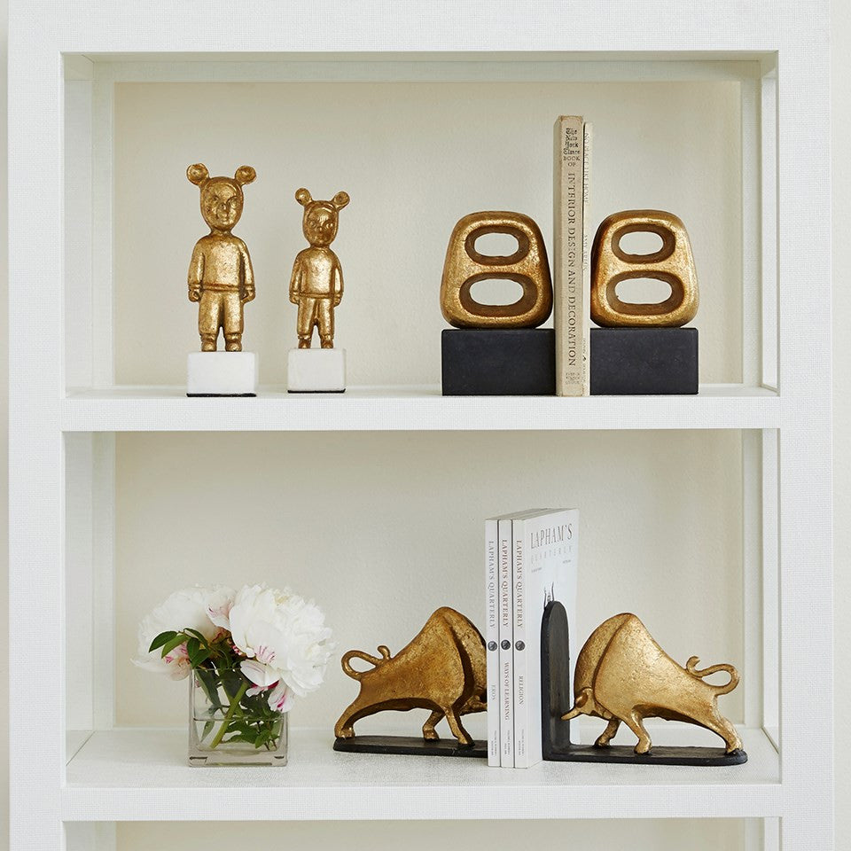 Villa & House Bisoni Bookends (Pair), Gold Leaf