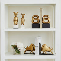 Villa & House Bisoni Bookends (Pair), Gold Leaf