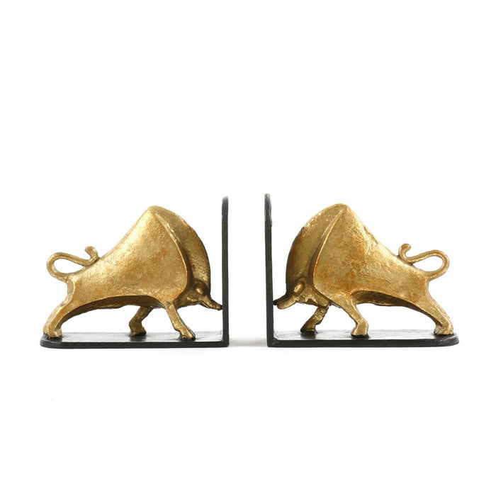 Villa & House Bisoni Bookends (Pair), Gold Leaf