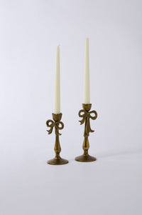 Design Shop Bowtied Candleholder 3"x 6.75", Set of 2