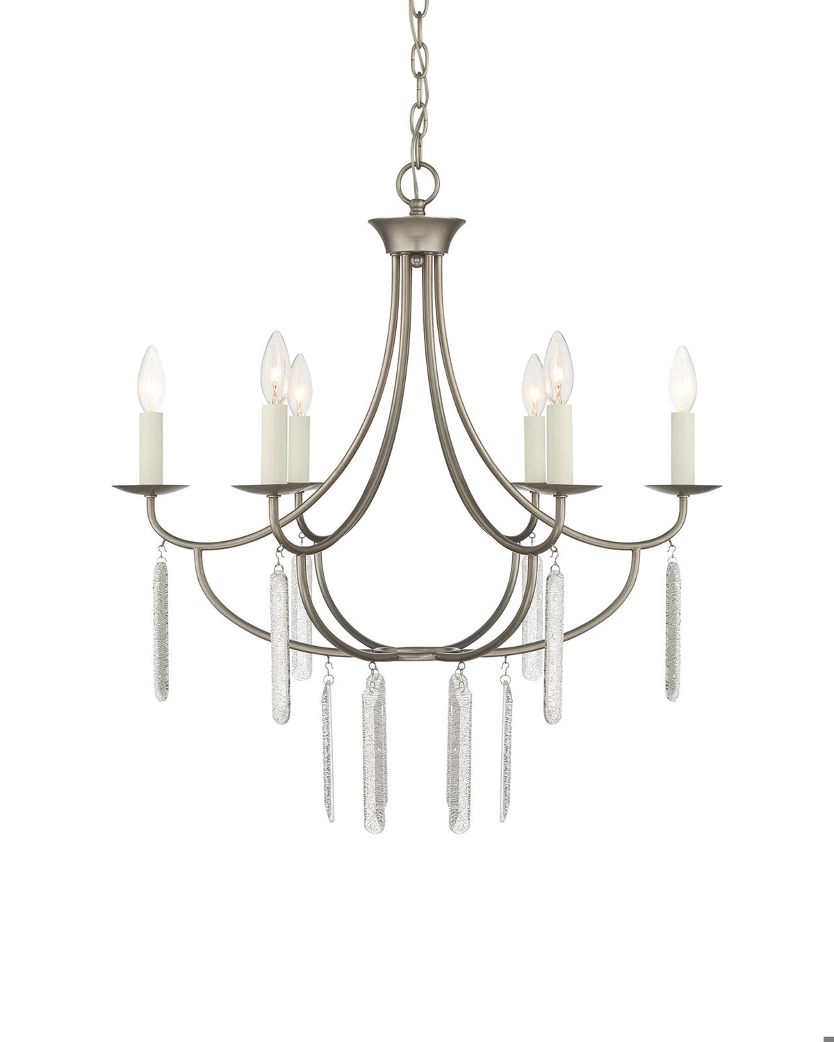 Currey and Company Ella 6-Light Classic Candle Chandelier
