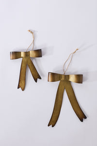 Design Shop Brassy Bow Ornament 4.5"x 1.25"x 7"