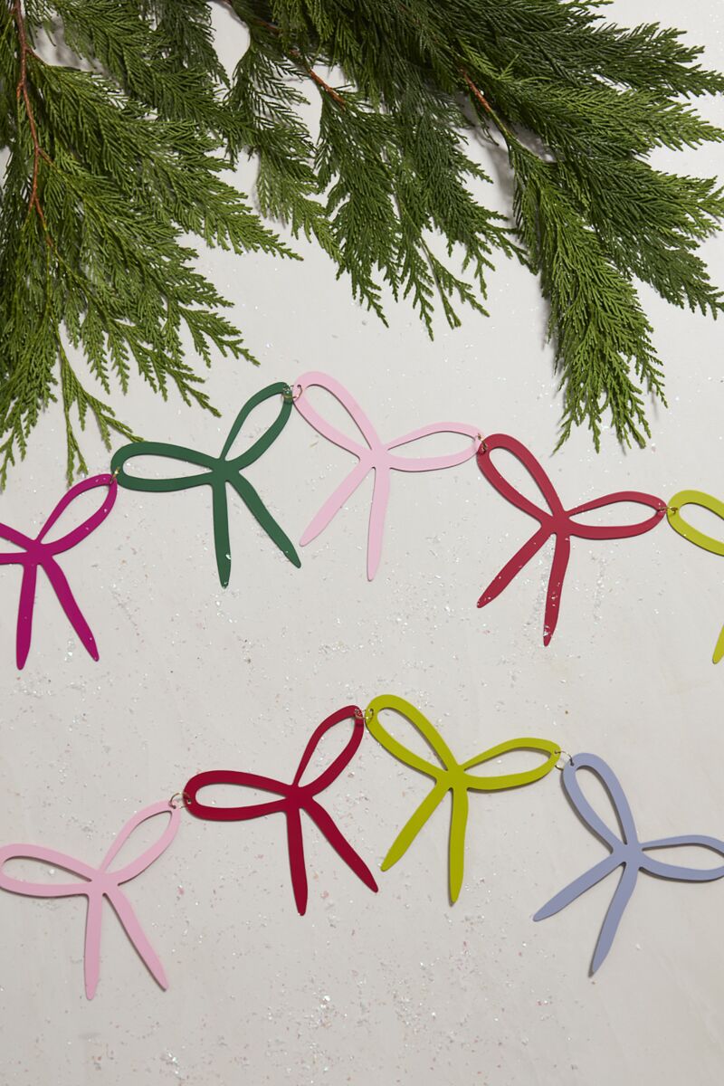Design Shop Brightly Bow Garland 72"x 5"