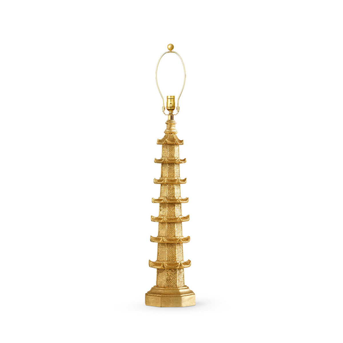 Villa & House Brighton Lamp Without Shade, Gold Leaf