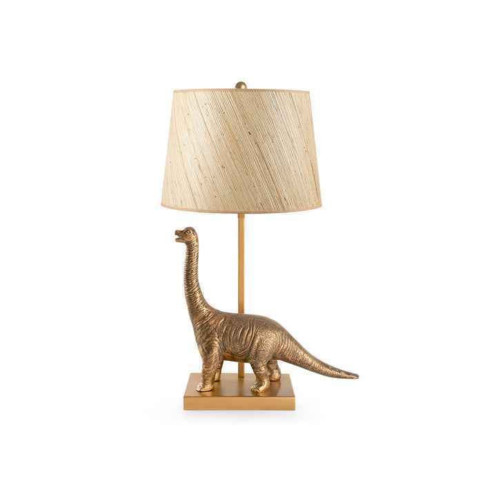 Villa & House Bruno Lamp with Shade 14-inch Papyrus, with Nickel, Antique Brass