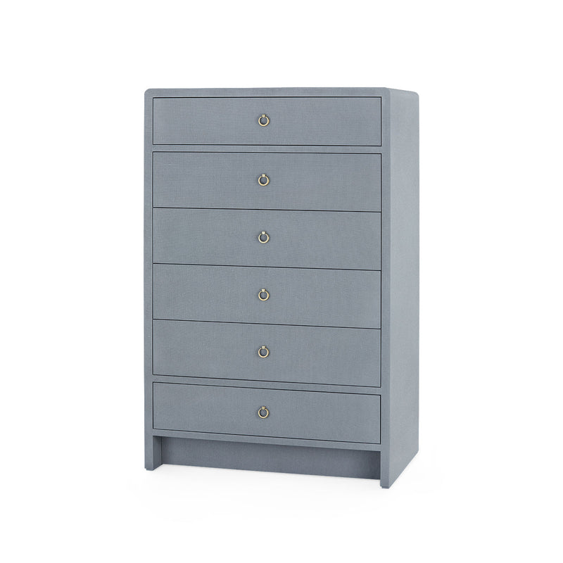grey glass dresser Dulce Gray 6-Drawer 61 in. Dresser with Mirror and Silver Molding