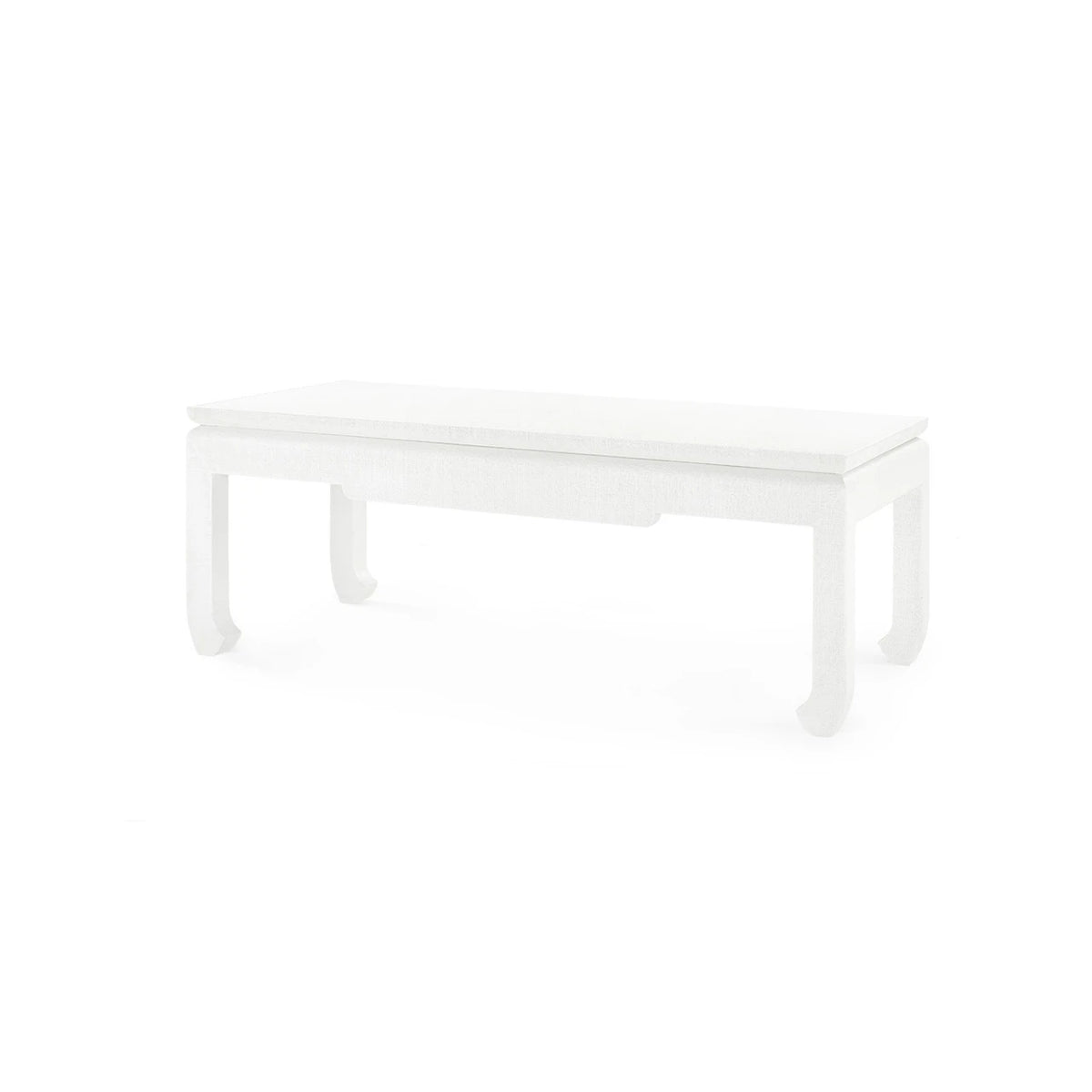 Villa & House Bethany Coffee Table with Glass Top, Vanilla