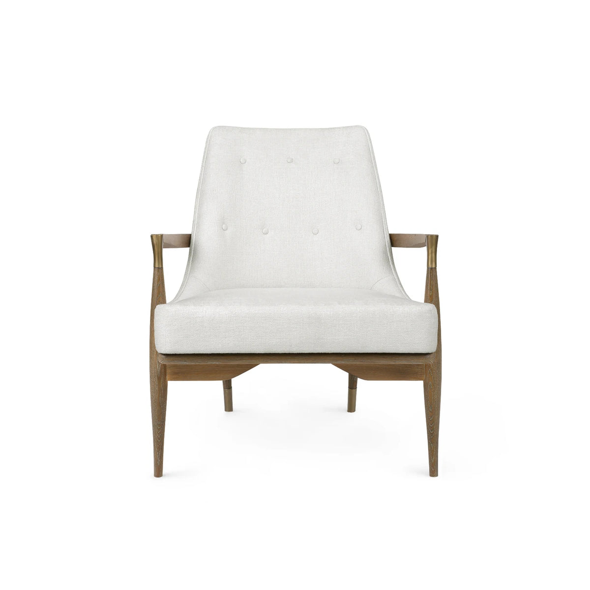 Villa & House Bastian Lounge Chair, Driftwood and Frosted Alabaster