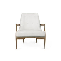Villa & House Bastian Lounge Chair, Driftwood and Frosted Alabaster
