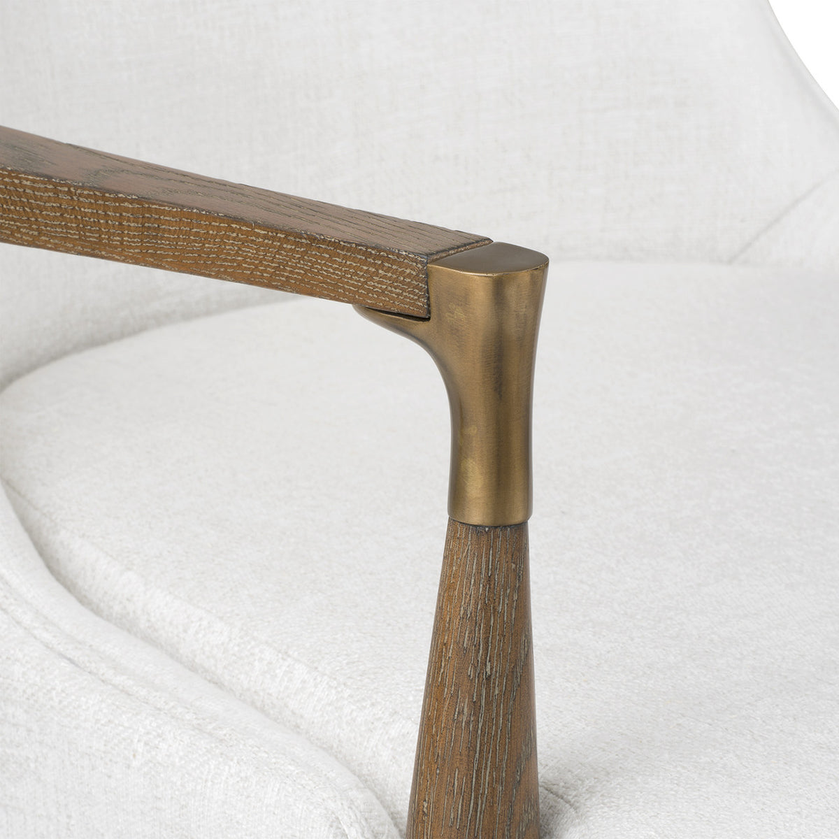 Villa & House Bastian Lounge Chair, Driftwood and Frosted Alabaster