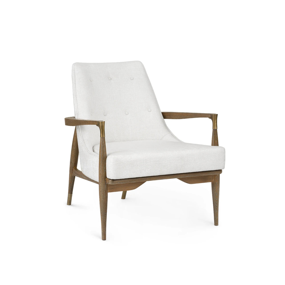 Villa & House Bastian Lounge Chair, Driftwood and Frosted Alabaster