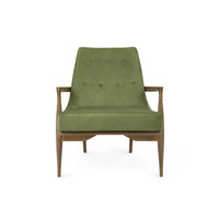 Villa & House Bastian Lounge Chair, Driftwood and Forest Velvet