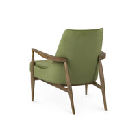 Villa & House Bastian Lounge Chair, Driftwood and Forest Velvet