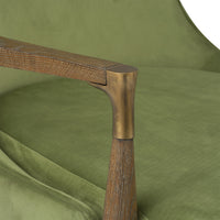Villa & House Bastian Lounge Chair, Driftwood and Forest Velvet