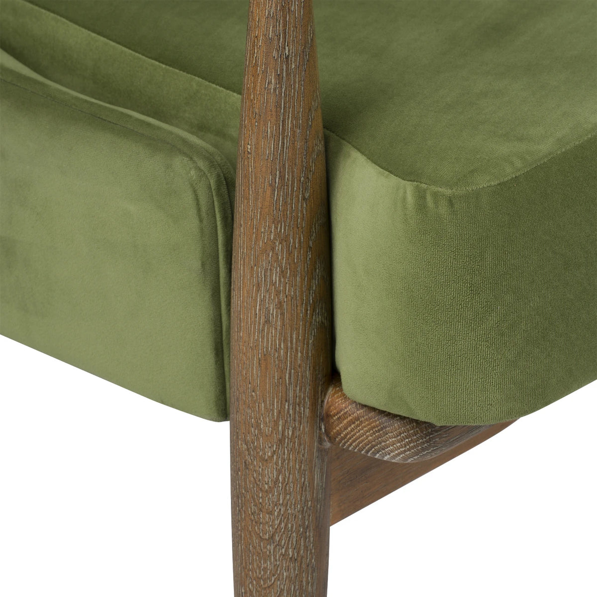 Villa & House Bastian Lounge Chair, Driftwood and Forest Velvet