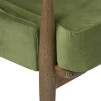 Villa & House Bastian Lounge Chair, Driftwood and Forest Velvet