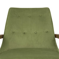 Villa & House Bastian Lounge Chair, Driftwood and Forest Velvet