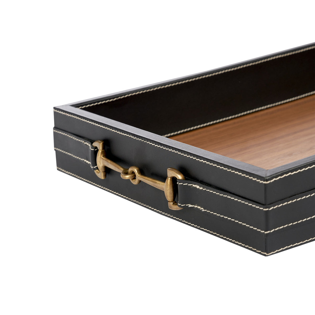 Villa & House Buckley Rectangular Serving Tray, Black