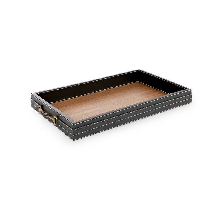 Villa & House Buckley Rectangular Serving Tray, Black