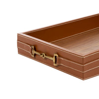 Villa & House Buckley Rectangular Serving Tray, Tan