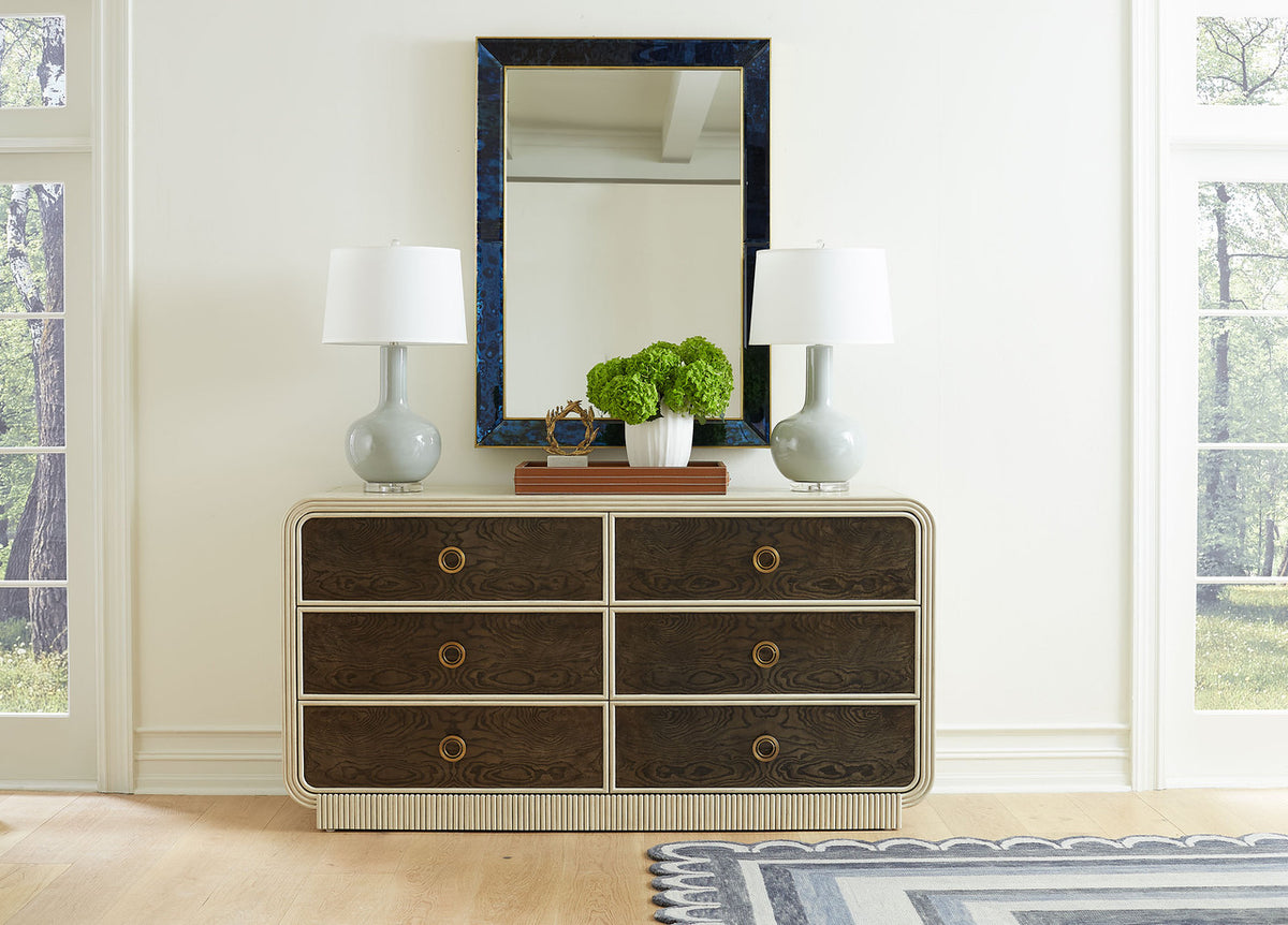 Villa & House Buckley Rectangular Serving Tray, Tan