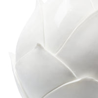 Villa & House Budding Lamp with Shade 17-inch White Linen, with Gold, Blanc de Chine