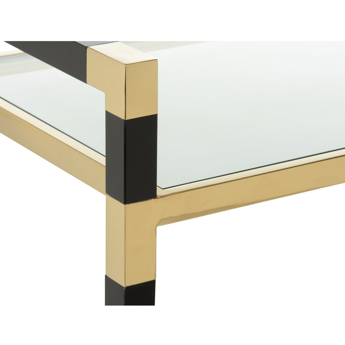 Chelsea House Acrylic Bar Cart - Black/Brass