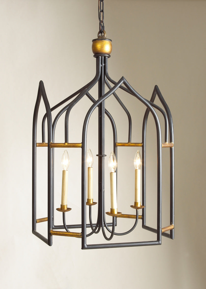 Chelsea House Seville Lantern - Black/Gold