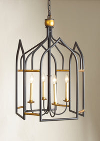 Chelsea House Seville Lantern - Black/Gold