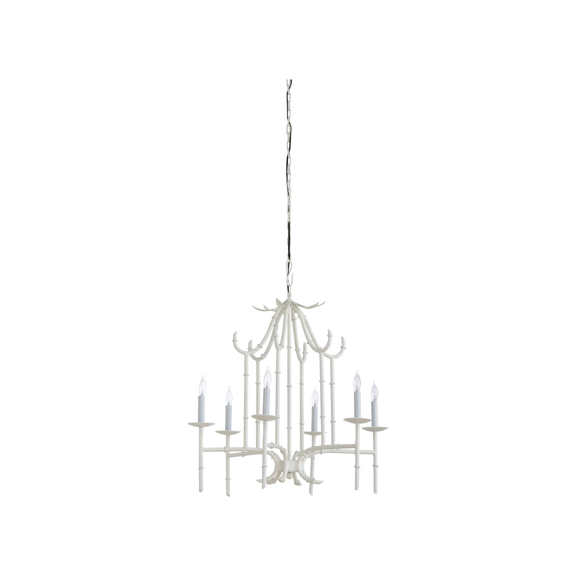 Wildwood Bamboo Chandelier - White