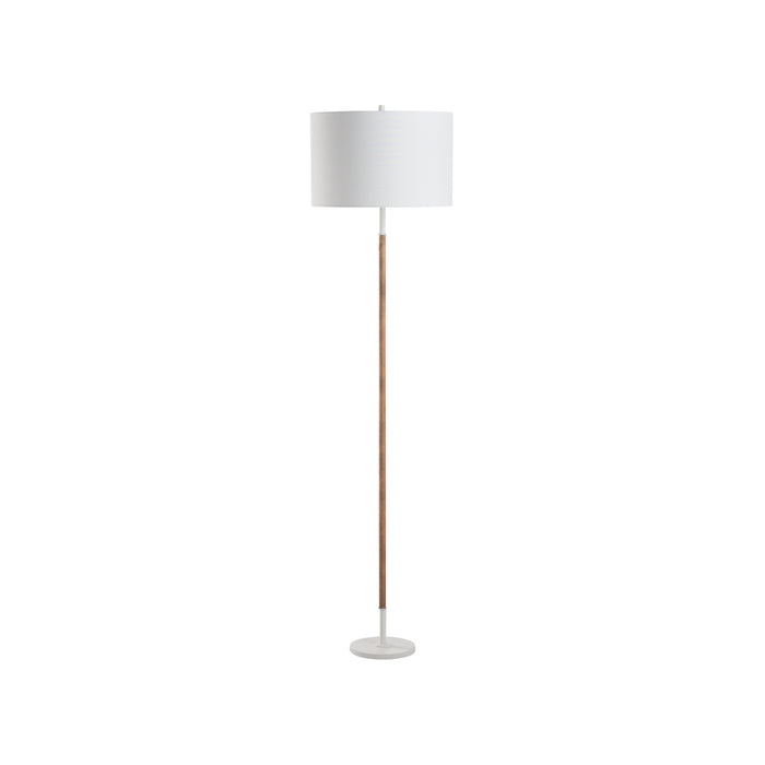Chelsea House Amelia Rattan Floor Lamp - Matte White