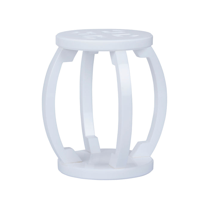 Chelsea House Lucite Garden Stool - White