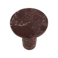 Chelsea House George Marble Side Table - Garnet