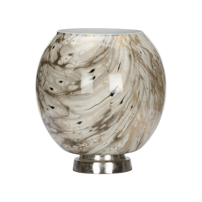 Marble-patterned vase on a white background